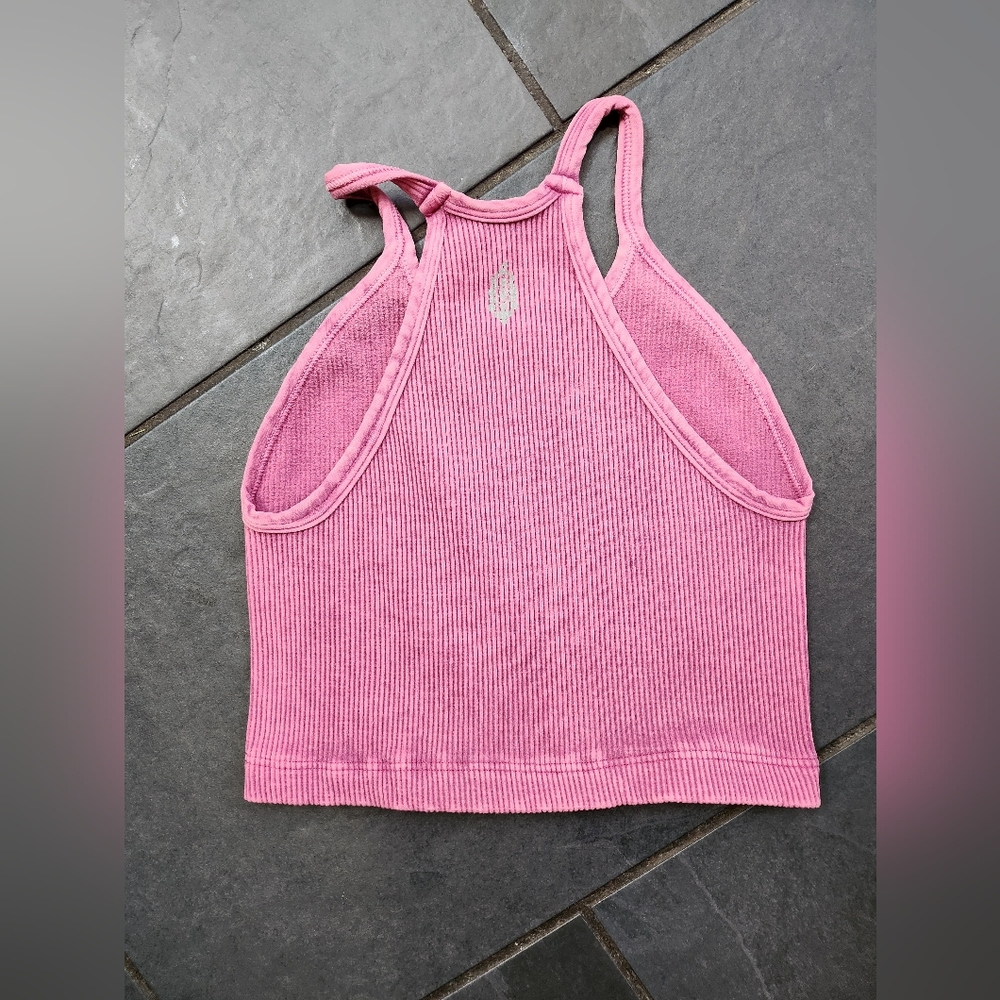 Free People Good Karma Crop Happiness Runs Tank (XS/S)